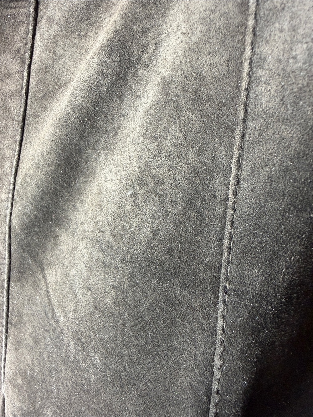 Danier Genuine Suede Pleated A-Line Midi Skirt - Deep Chocolate Brown Size 12 - Picture 6 of 16
